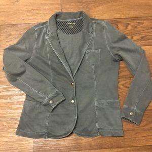 Grey/blue cotton blazer